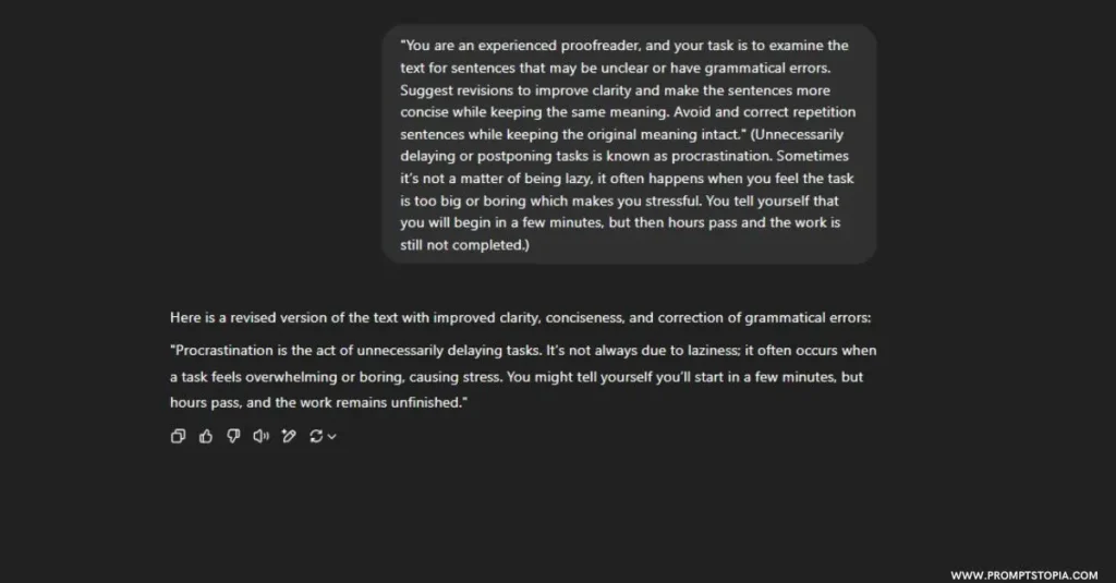 Prompt response