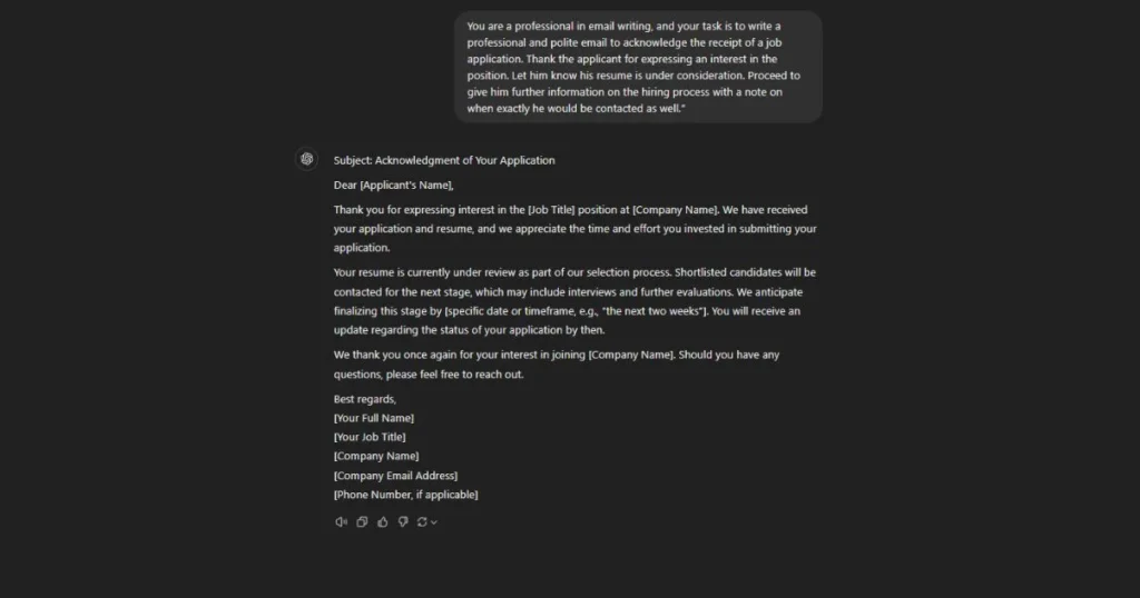 prompt response