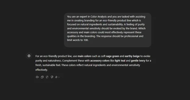 ChatGPT for color analysis