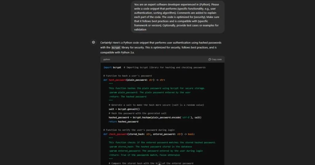 ChatGPT Multiple Prompt Templates prompt response